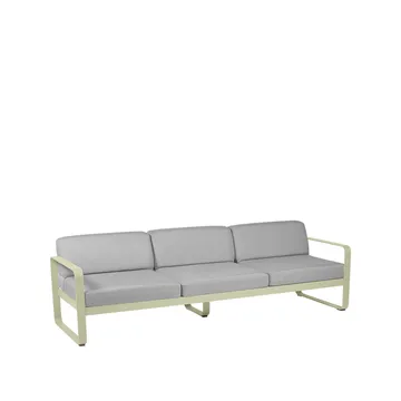 Bellevie sofa - 3-seters Willow green (grønn), flannel grey pute - Fermob