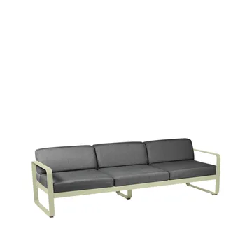 Bellevie sofa - 3-seters Willow green (grønn), graphite grey pute - Fermob