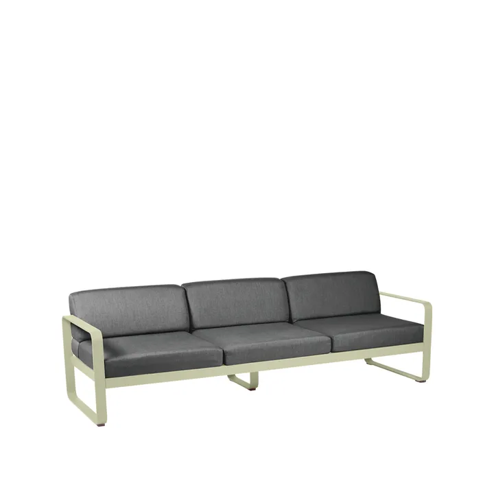Bellevie sofa - 3-seters Willow green (grønn), graphite grey pute - Fermob