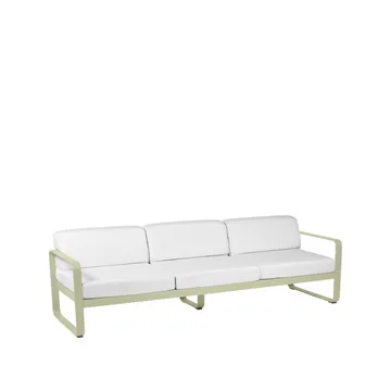 Bellevie sofa - 3-seters Willow green (grønn), off-white pute - Fermob