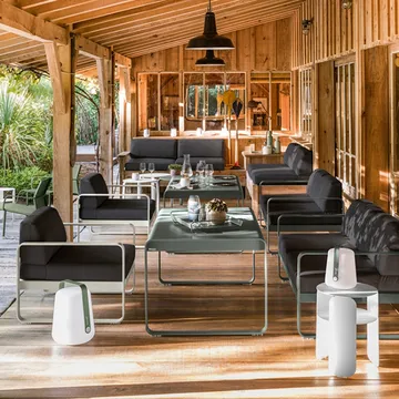 Bellevie sofabord, høyt - Acapulco blue - Fermob