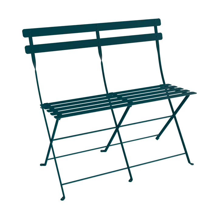 Bistro 2-seters benk med ryggstøtte - Acapulco blue - Fermob