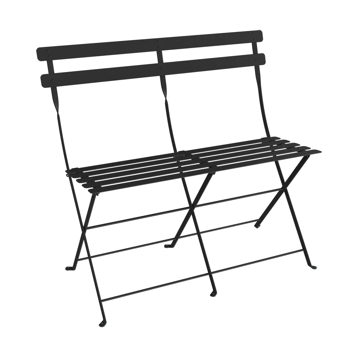 Bistro 2-seters benk med ryggstøtte, Anthracite Fermob