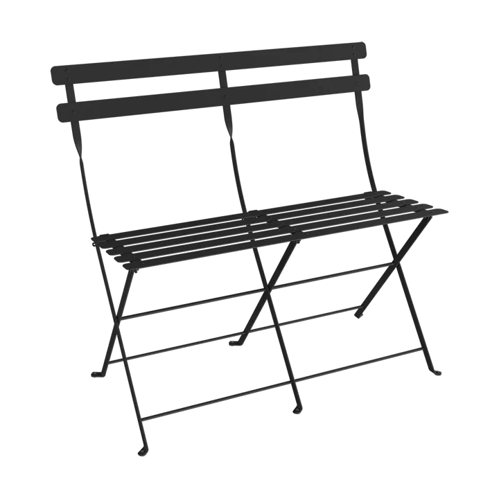 Bistro 2-seters benk med ryggstøtte - Anthracite - Fermob