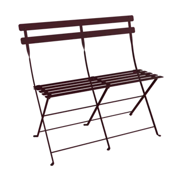 Bistro 2-seters benk med ryggstøtte - Black Cherry - Fermob
