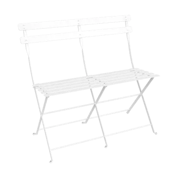 Bistro 2-seters benk med ryggstøtte - Cotton white (hvit) - Fermob