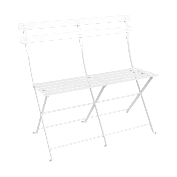 Bistro 2-seters benk med ryggstøtte - Cotton white - Fermob