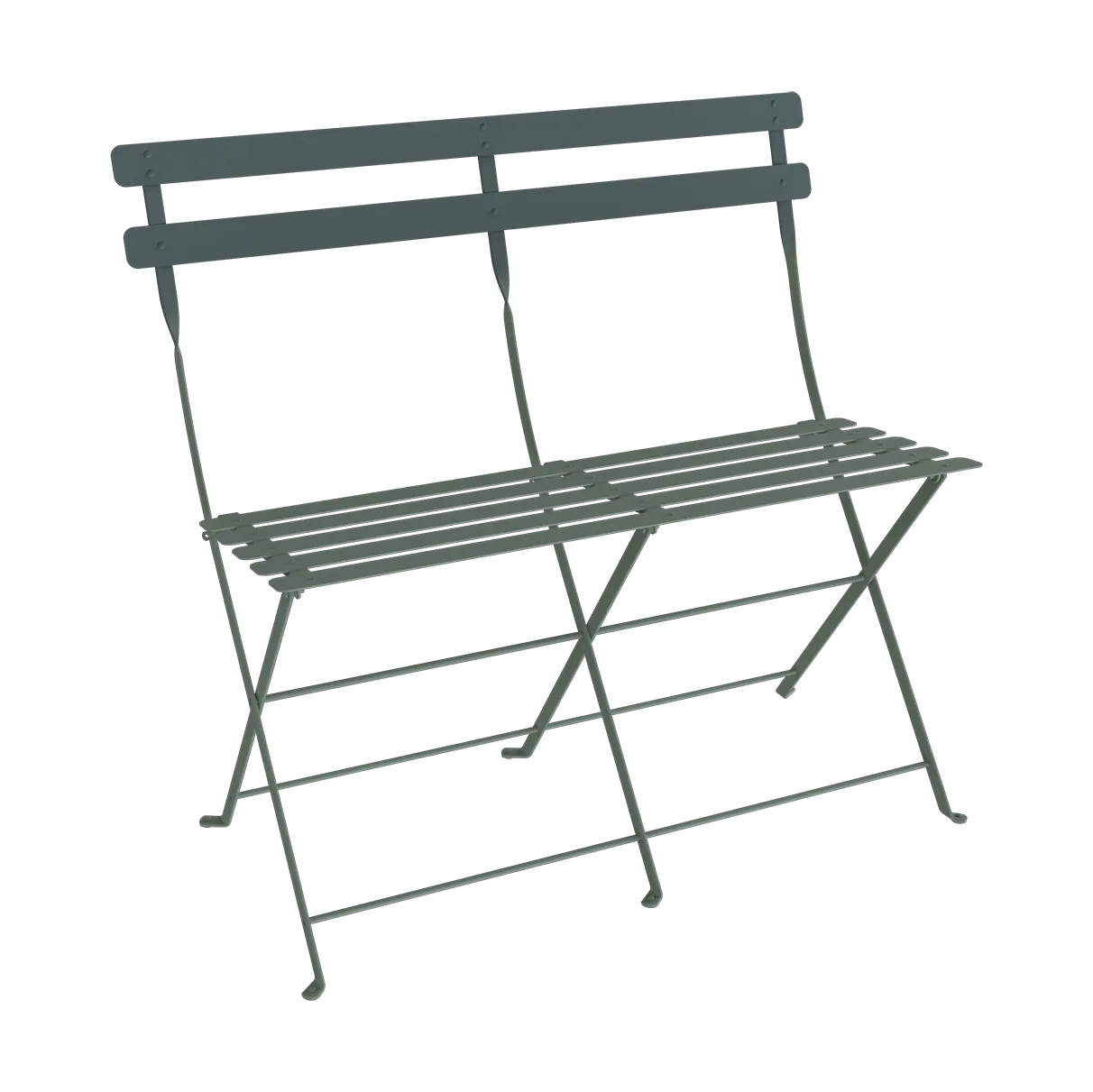 Bistro 2-seters benk med ryggstøtte, Storm Grey Fermob