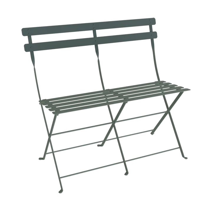 Bistro 2-seters benk med ryggstøtte - Storm Grey - Fermob