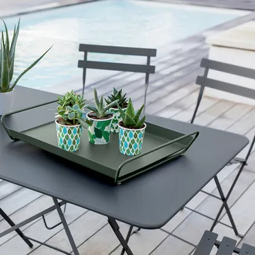 Bistro bord Ø117 cm + 4 stoler, Rosemary - Fermob