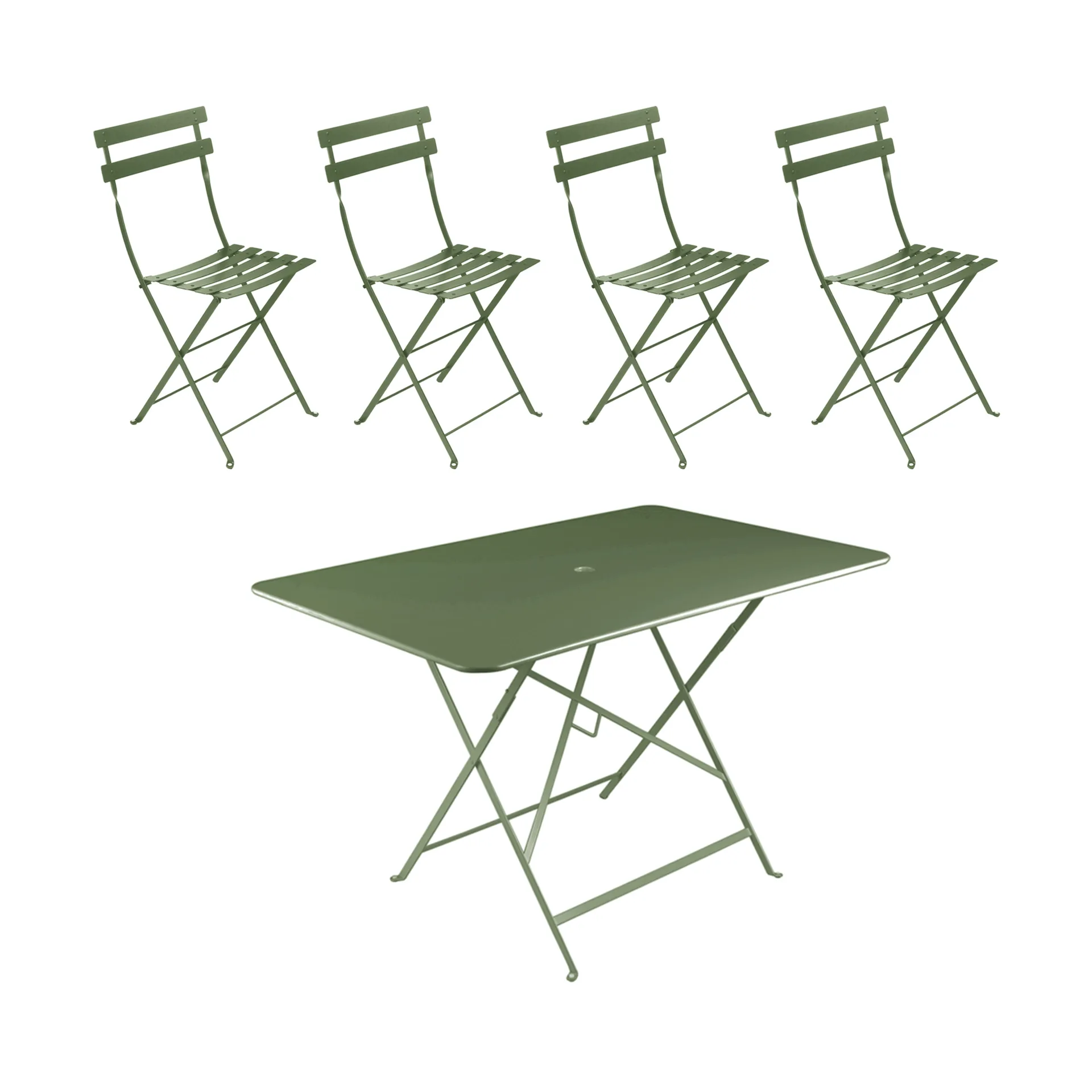 Bistro bord 117x77 cm + 4 stoler, Cactus,  Fermob