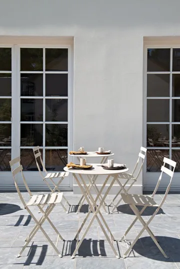 Bistro bord 117x77 cm + 4 stoler, Latte beige - Fermob