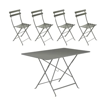 Bistro bord 117x77 cm + 4 stoler, Rosemary - Fermob