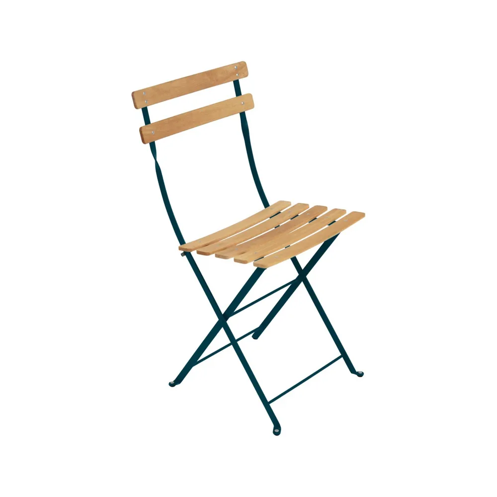 Bistro Natural stol, Acapulco blue, oljet bøk Fermob
