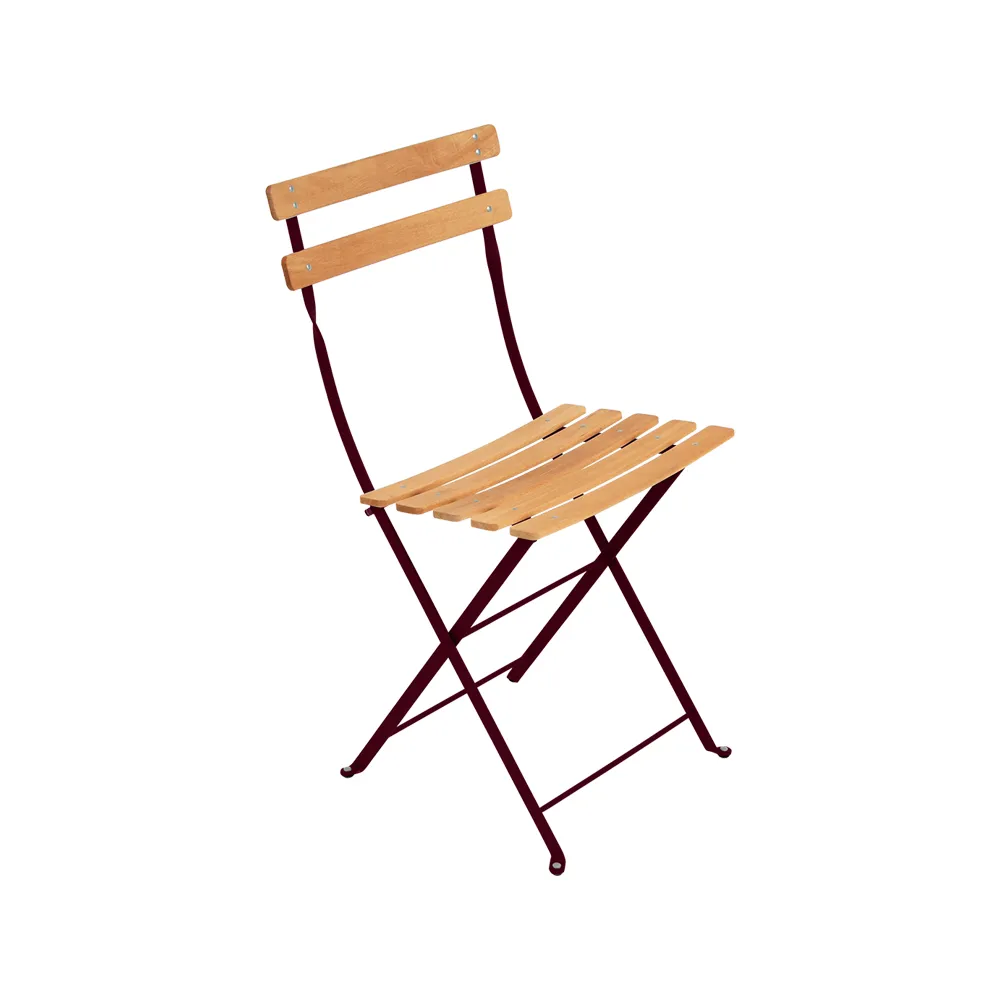 Bistro Natural stol, Black cherry (vinrød), oljet bøk Fermob