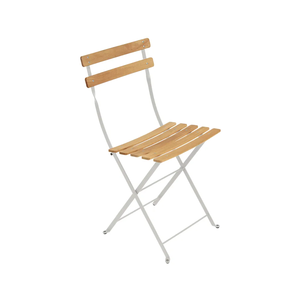 Bistro Natural stol, Clay grey (grå), oljet bøk Fermob