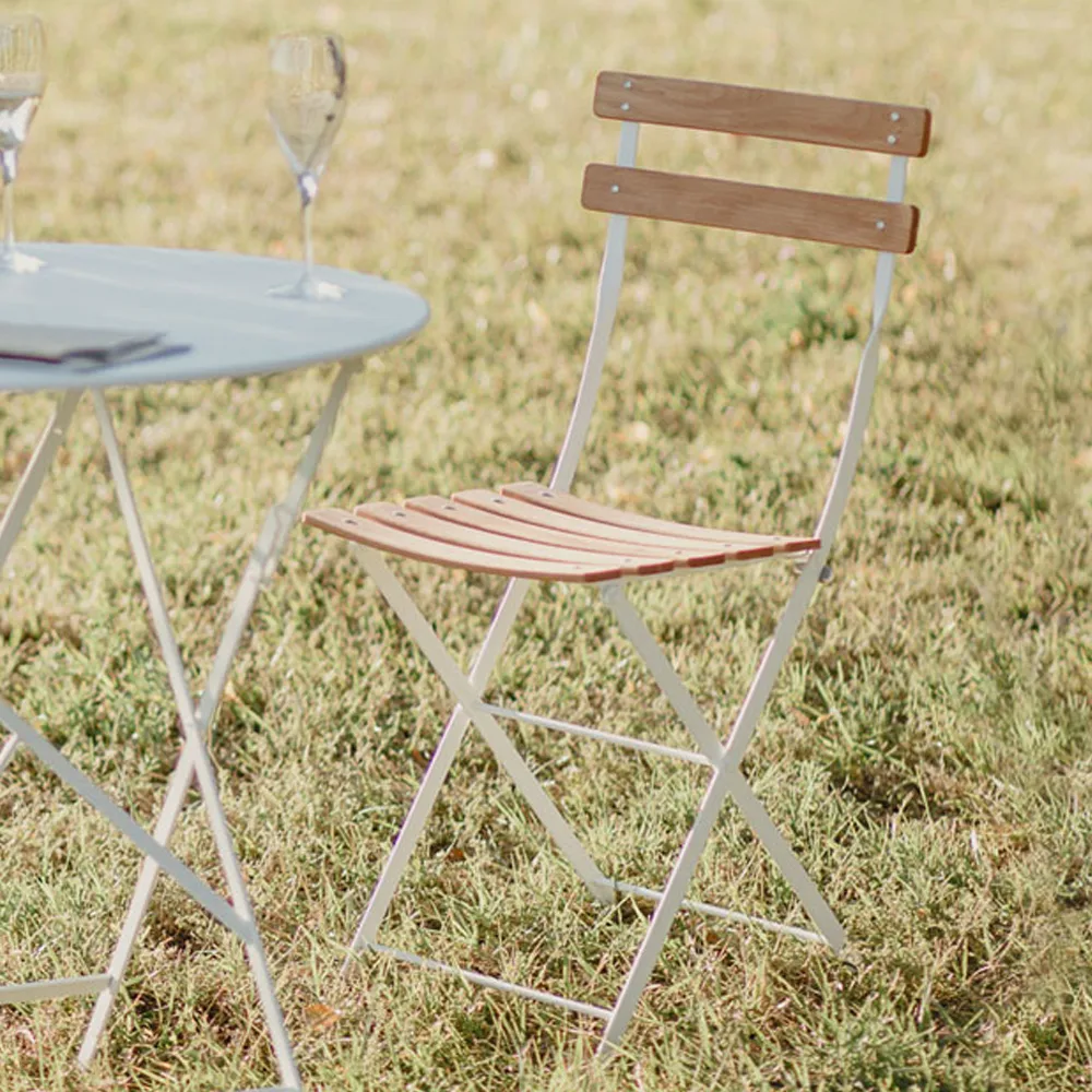 Bistro Natural stol, Clay grey, oljet bøk Fermob