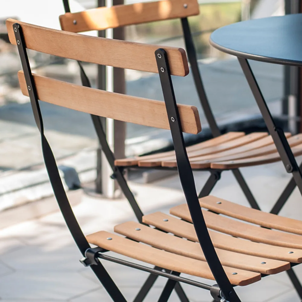 Bistro Natural stol, Clay grey, oljet bøk Fermob