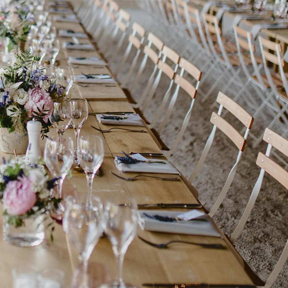 Bistro Natural stol, Cotton white, oljet bøk Fermob