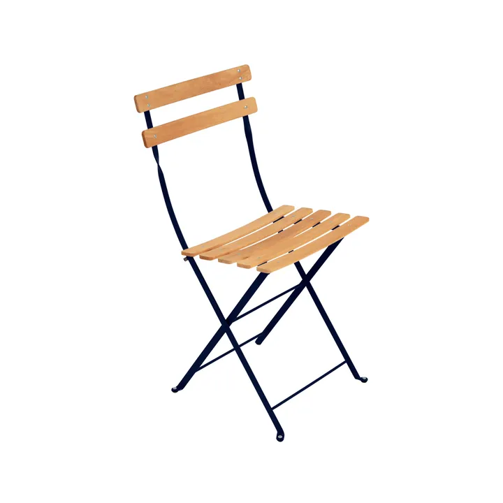 Bistro Natural stol - Deep blue, oljet bøk - Fermob
