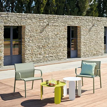 Cadiz stol med armlener, lav - Anthracite - Fermob