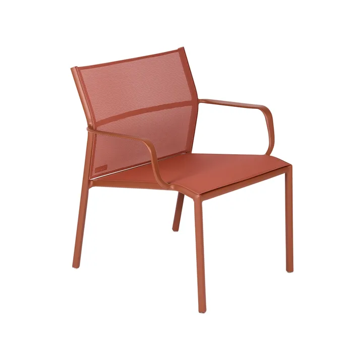 Cadiz stol med armlener, lav - Red ochre (rød) - Fermob