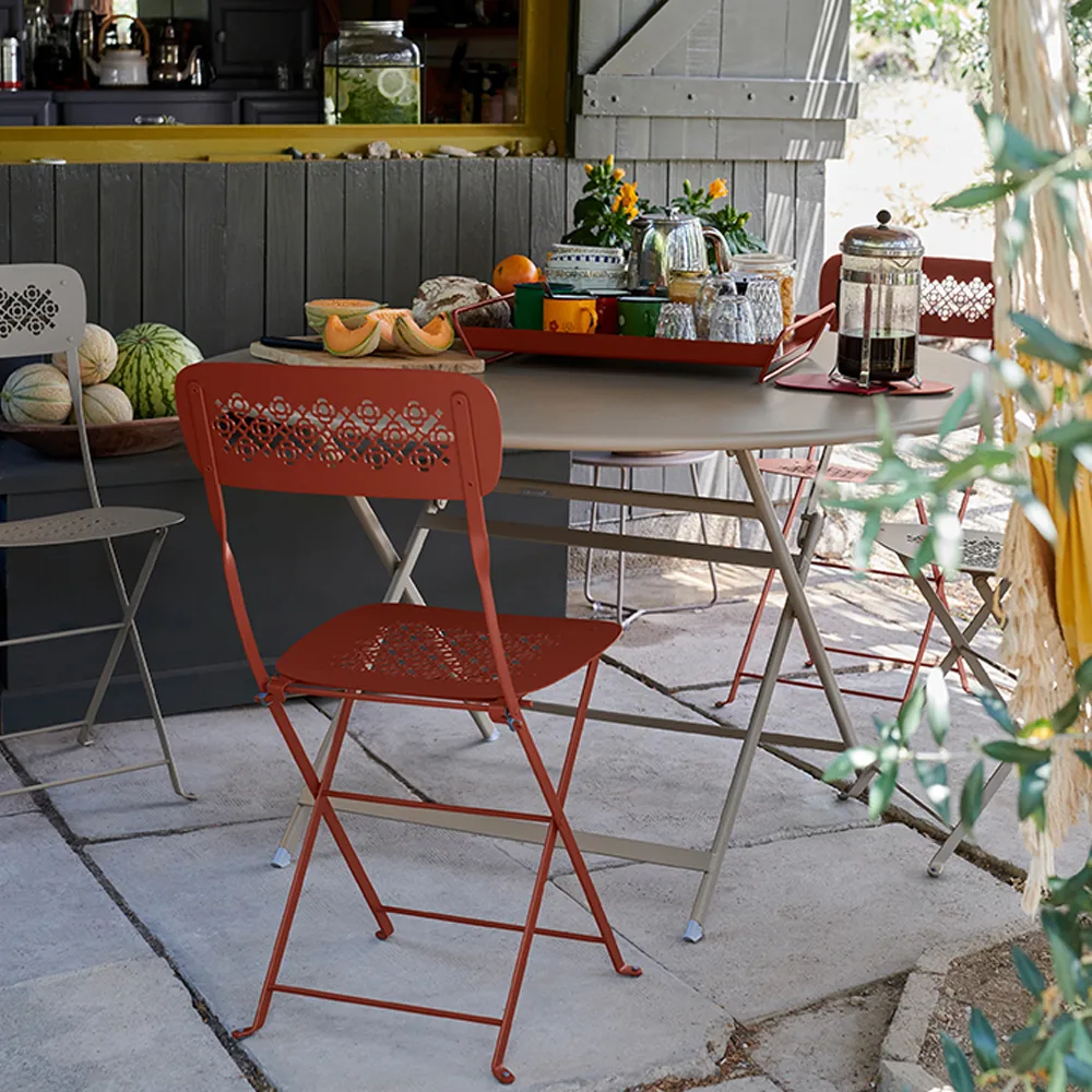 Caractere bord Ø128 cm, Chili (rød) Fermob