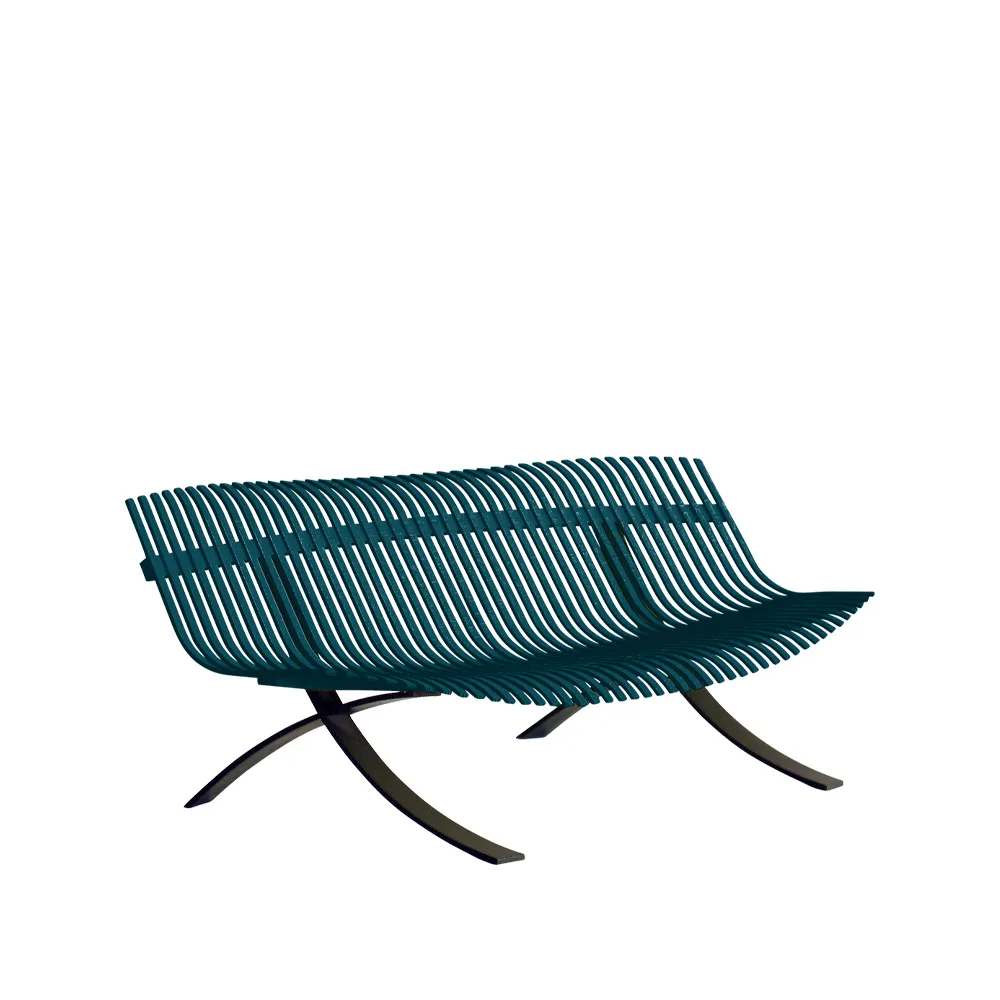 Charivari benk, Acapulco blue (blå) Fermob