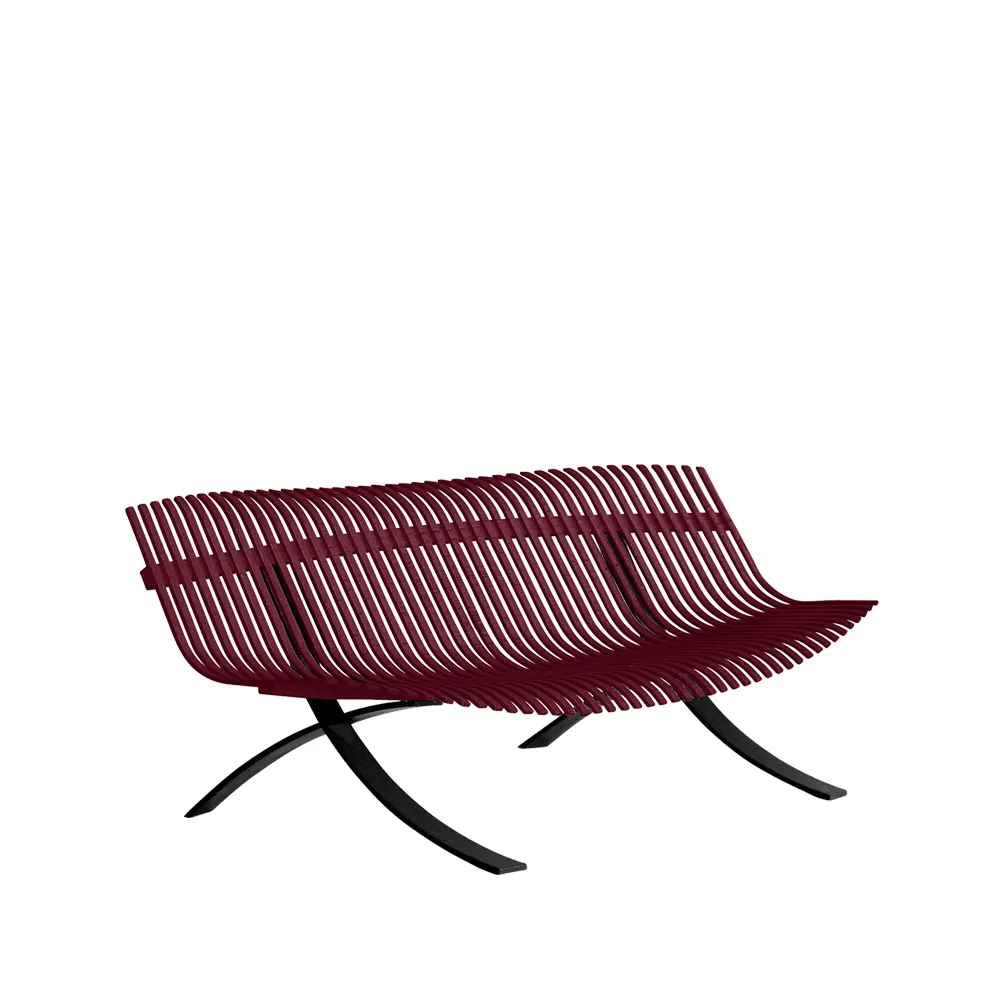 Charivari benk, Black cherry (vinrød) Fermob