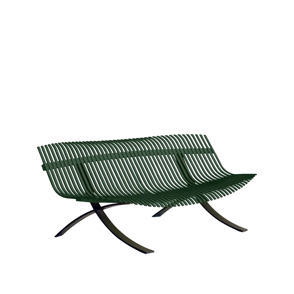 Charivari benk, Cedar green (grønn) Fermob
