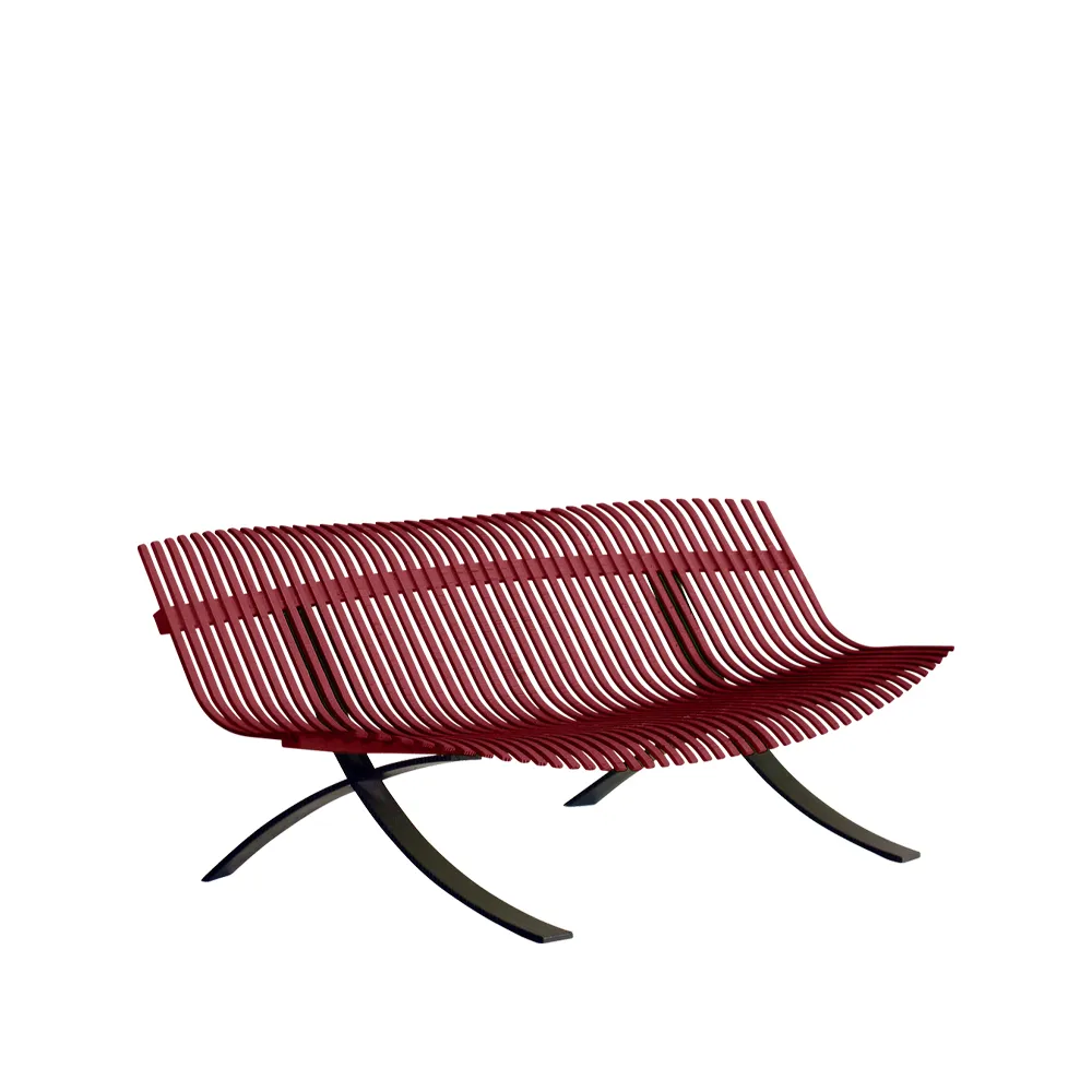 Charivari benk, Chili (rød) Fermob