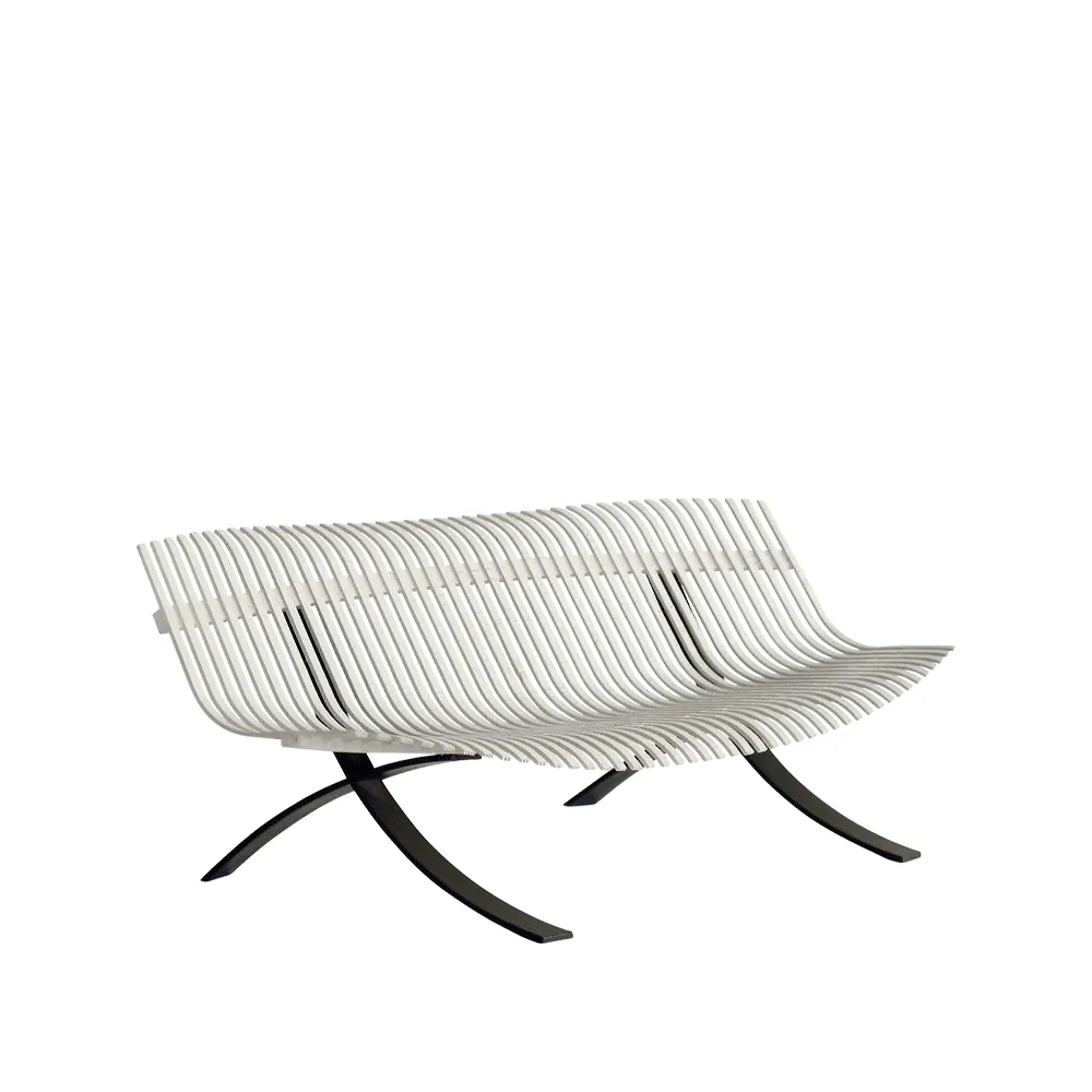 Charivari benk, Clay grey (grå) Fermob