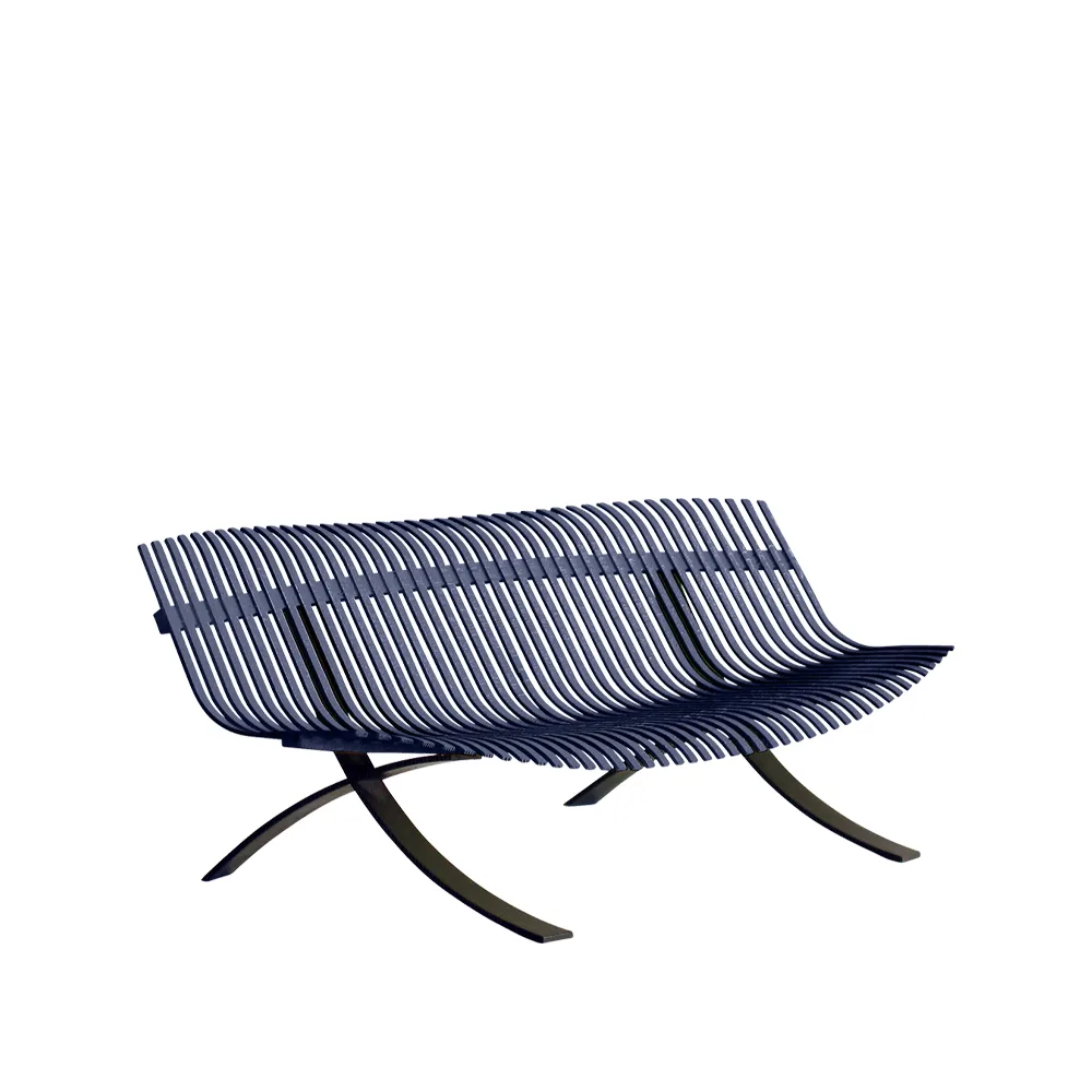 Charivari benk, Deep blue (blå) Fermob