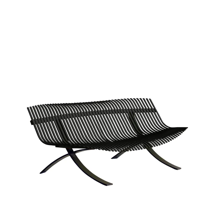 Charivari benk - Liquorice (svart) - Fermob