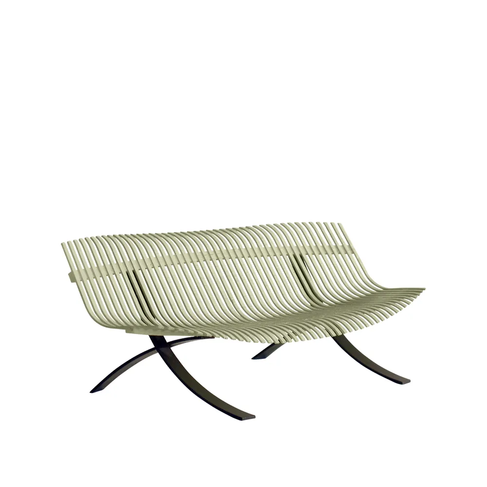 Charivari benk, Willow green (grønn) Fermob