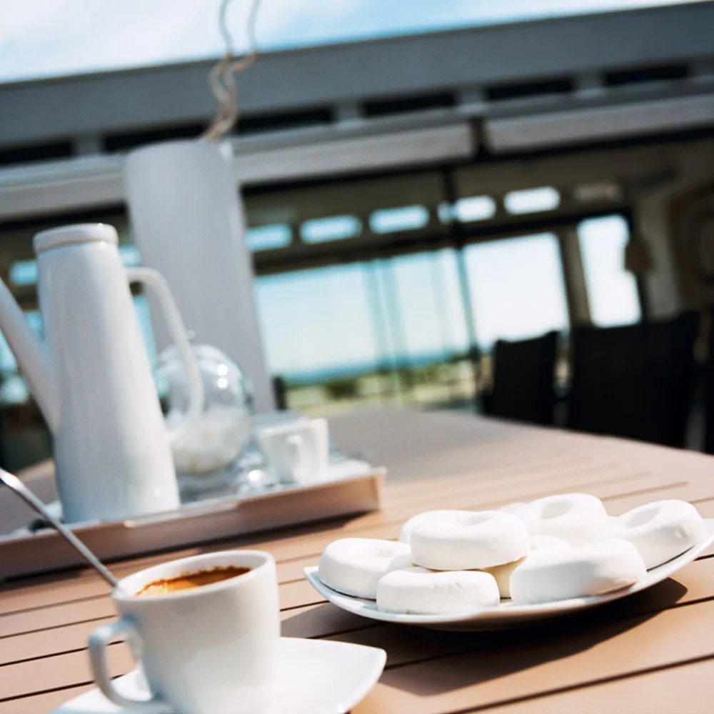 Costa spisebord med ileggsplate, Willow green (grønn) Fermob