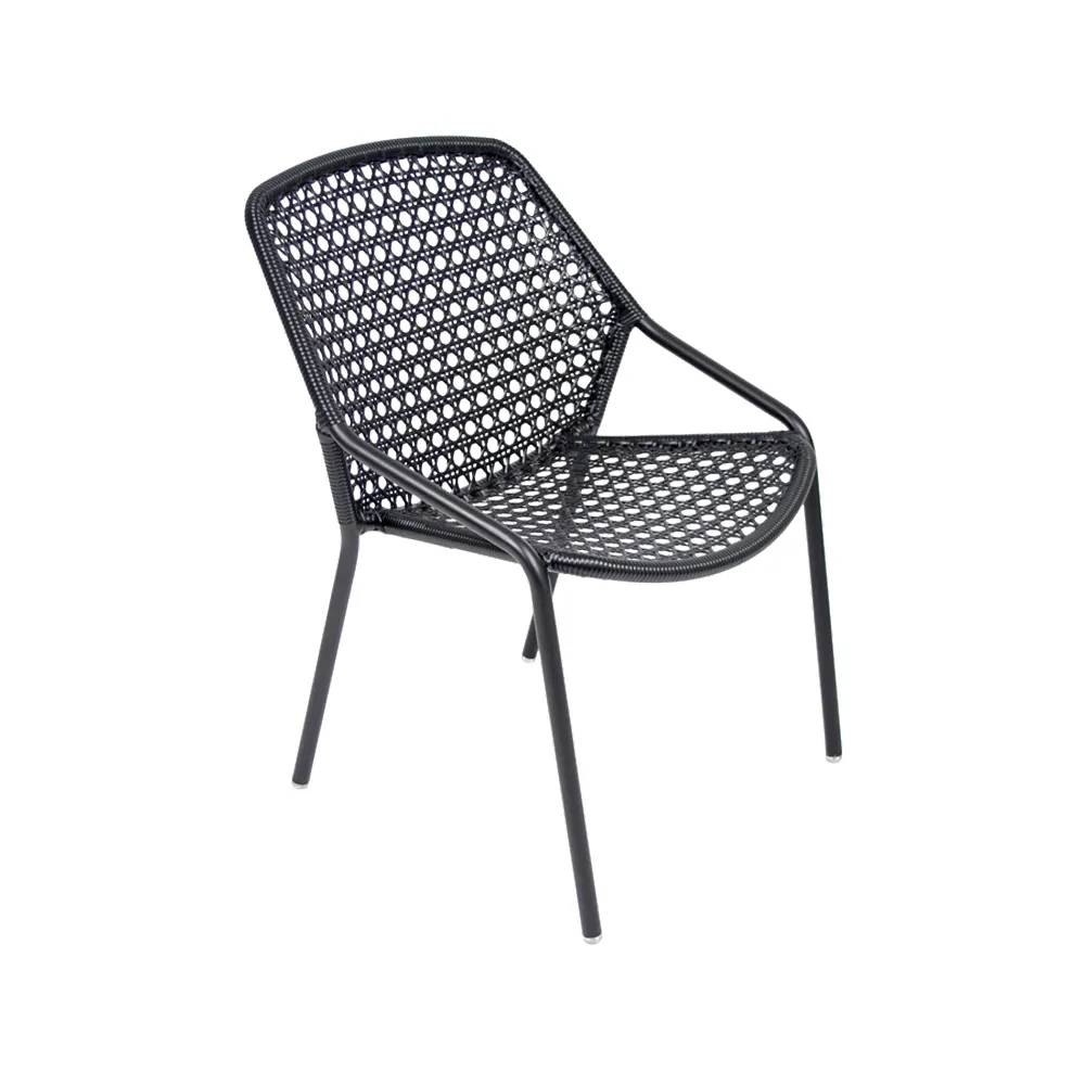 Croisette stol med armlener, Liquorice (svart) Fermob
