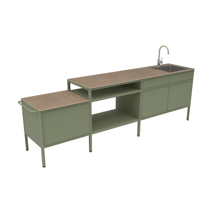 Goosto The Generous utekjøkken med vask - Cactus - Fermob