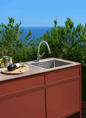 Goosto The Gourmet utekjøkken med vask - Red ocher - Fermob