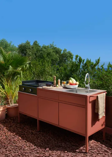 Goosto The Gourmet utekjøkken med vask - Red ochre - Fermob