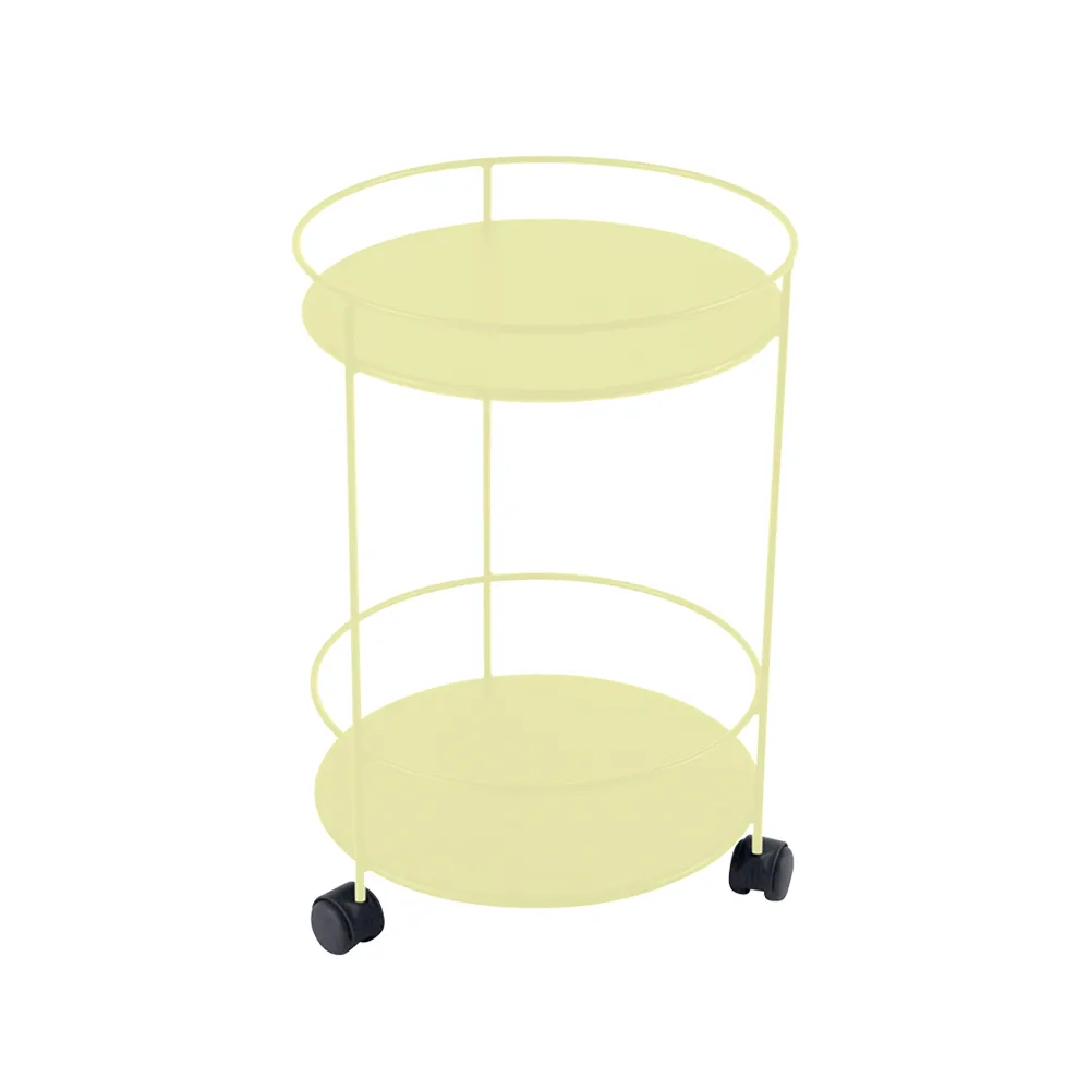 Guinguette sidebord med hjul, Frosted lemon (gul) Fermob