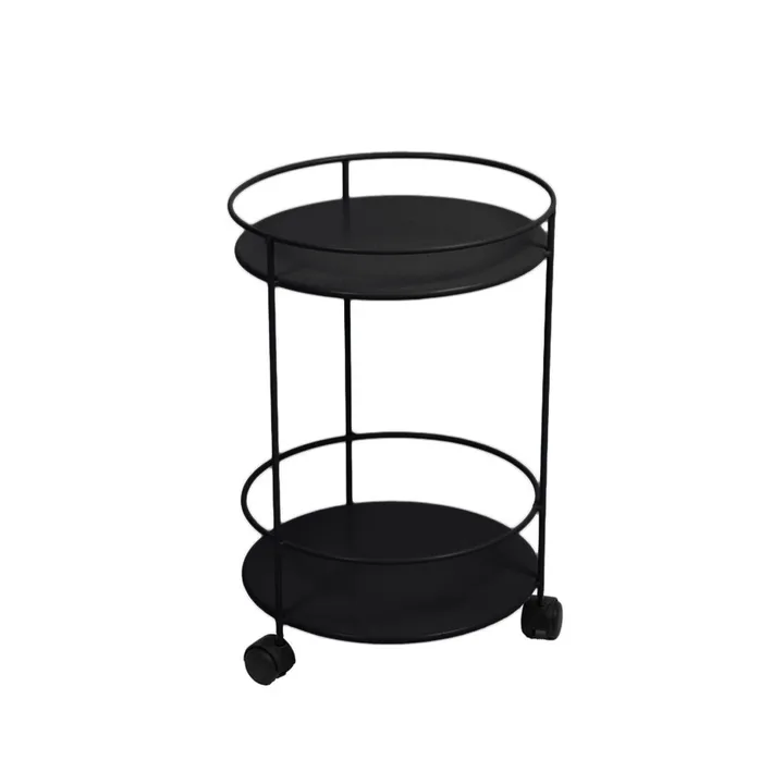 Guinguette sidebord med hjul - Liquorice (svart) - Fermob
