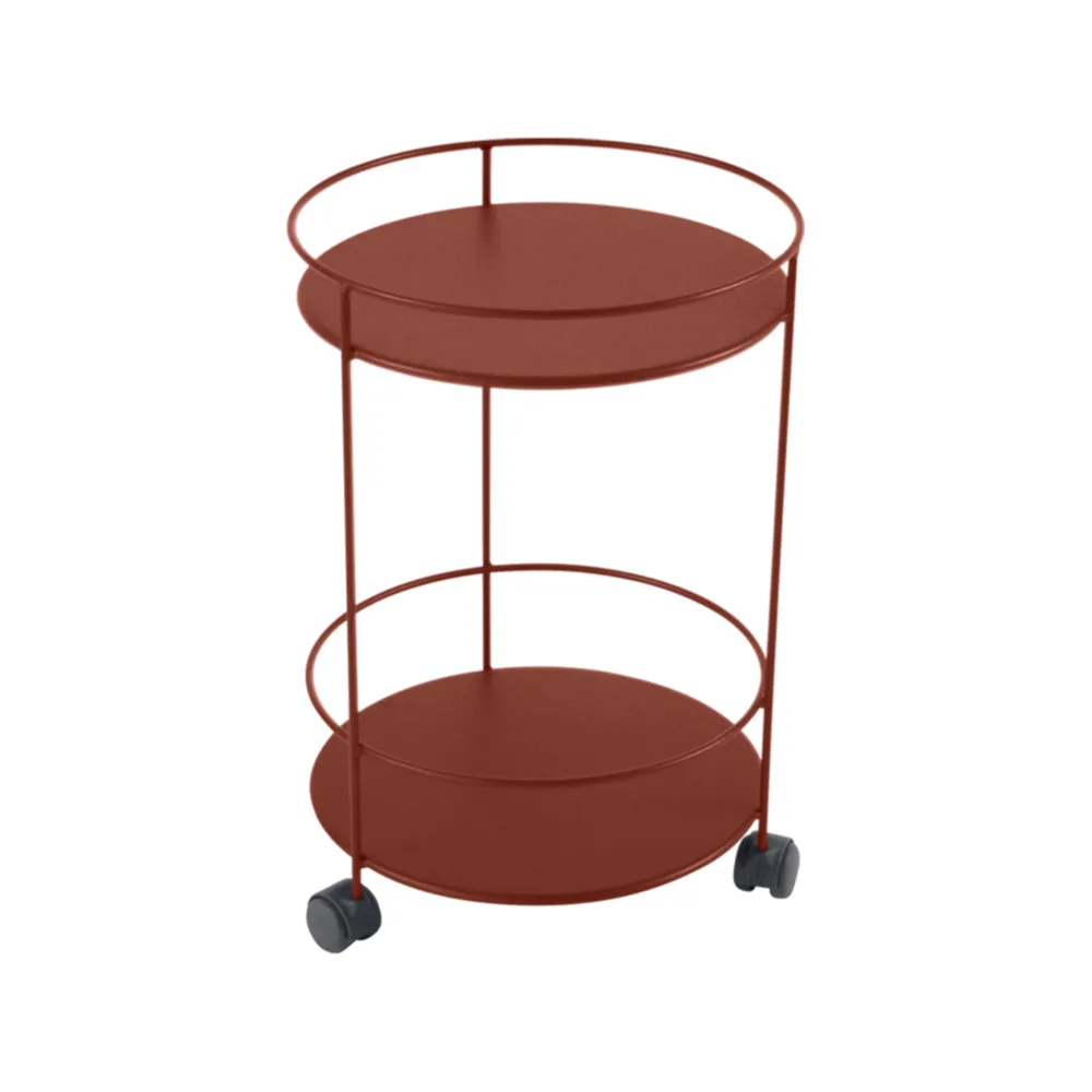 Guinguette sidebord med hjul, Red ochre (rød) Fermob