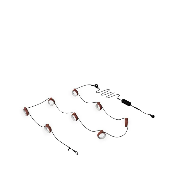 Hoop lyskjede 12 m - Red ochre (rød) - Fermob