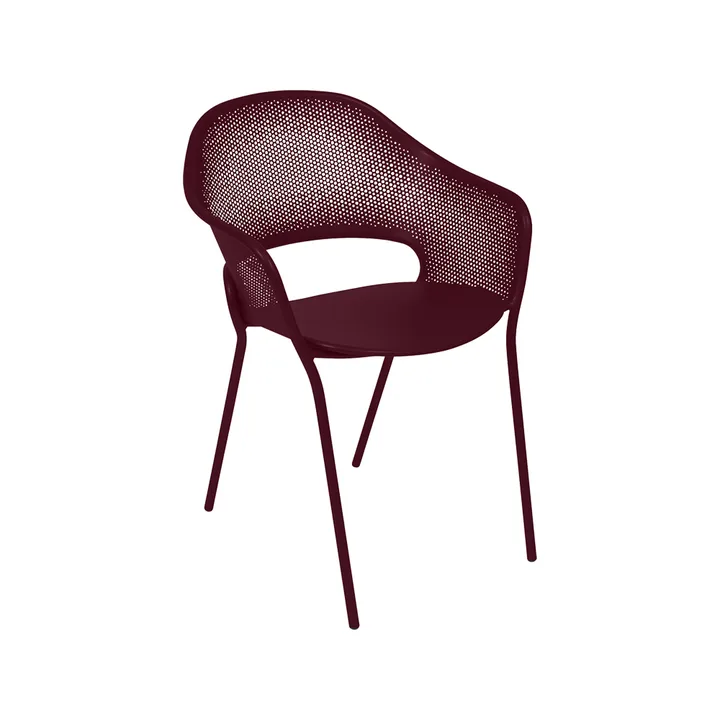 Kate stol med armlener - Black cherry (vinrød) - Fermob