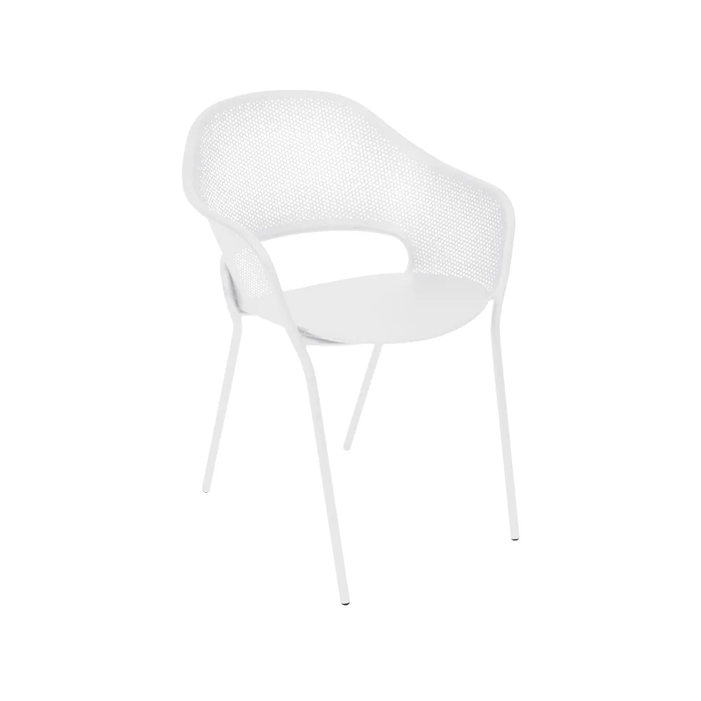 Kate stol med armlener, Cotton white Fermob