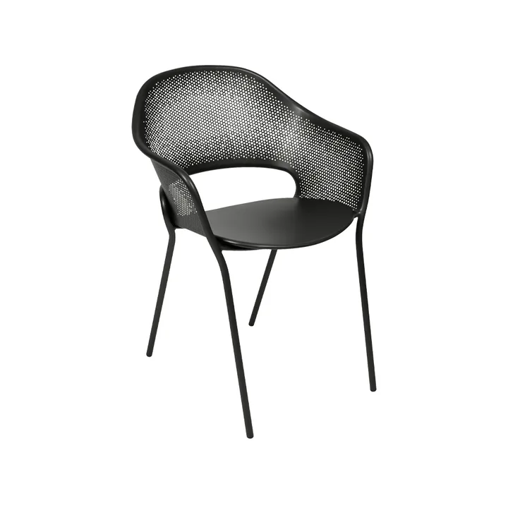 Kate stol med armlener - Liquorice (svart) - Fermob
