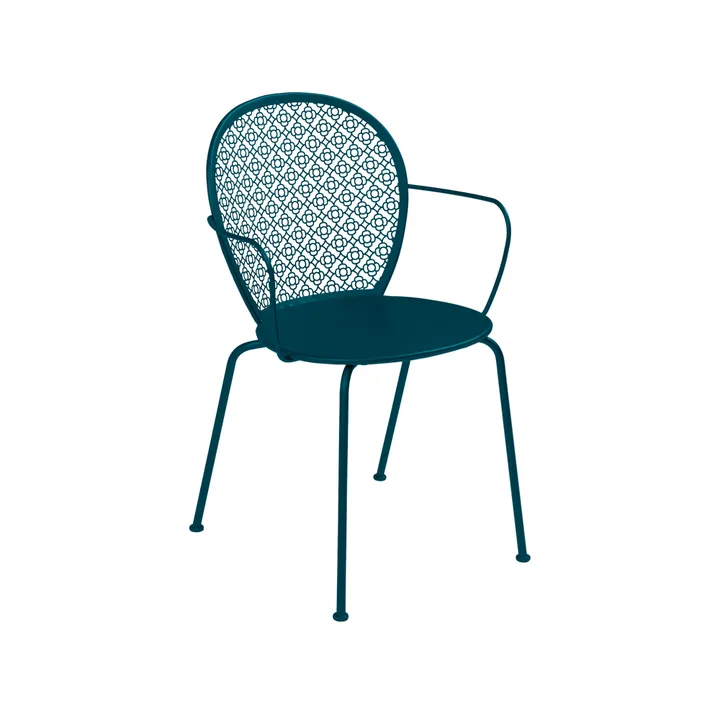 Lorette stol med armlener - Acapulco blue - Fermob