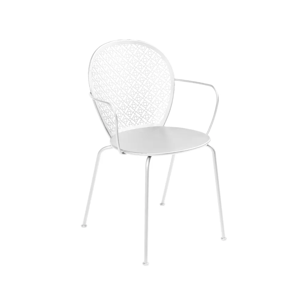 Lorette stol med armlener, Cotton white Fermob