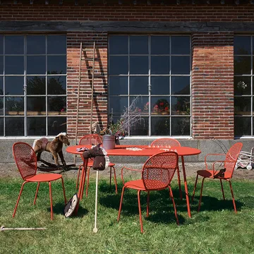 Lorette stol med armlener - Deep blue - Fermob